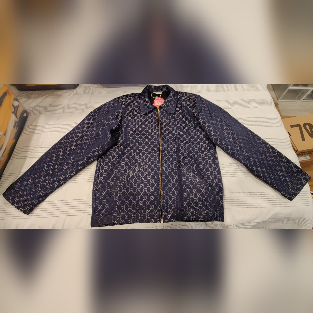 Bravest Studios - Jacquard Bones Jacket - Navy - Size Small